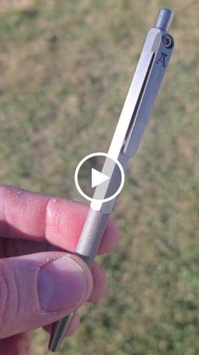 Customer video review of Tactile Turn Anso Pen – Stonewashed Titanium, Side Click, 5.3” Length – Made in USA (10-JA2-TTM-STW)
