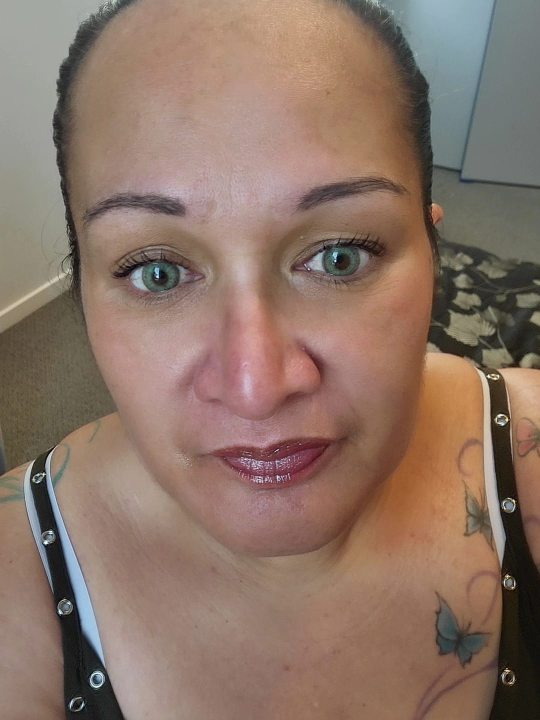Customer photo review of Wildcat Green Prescription Colored Contact Lenses