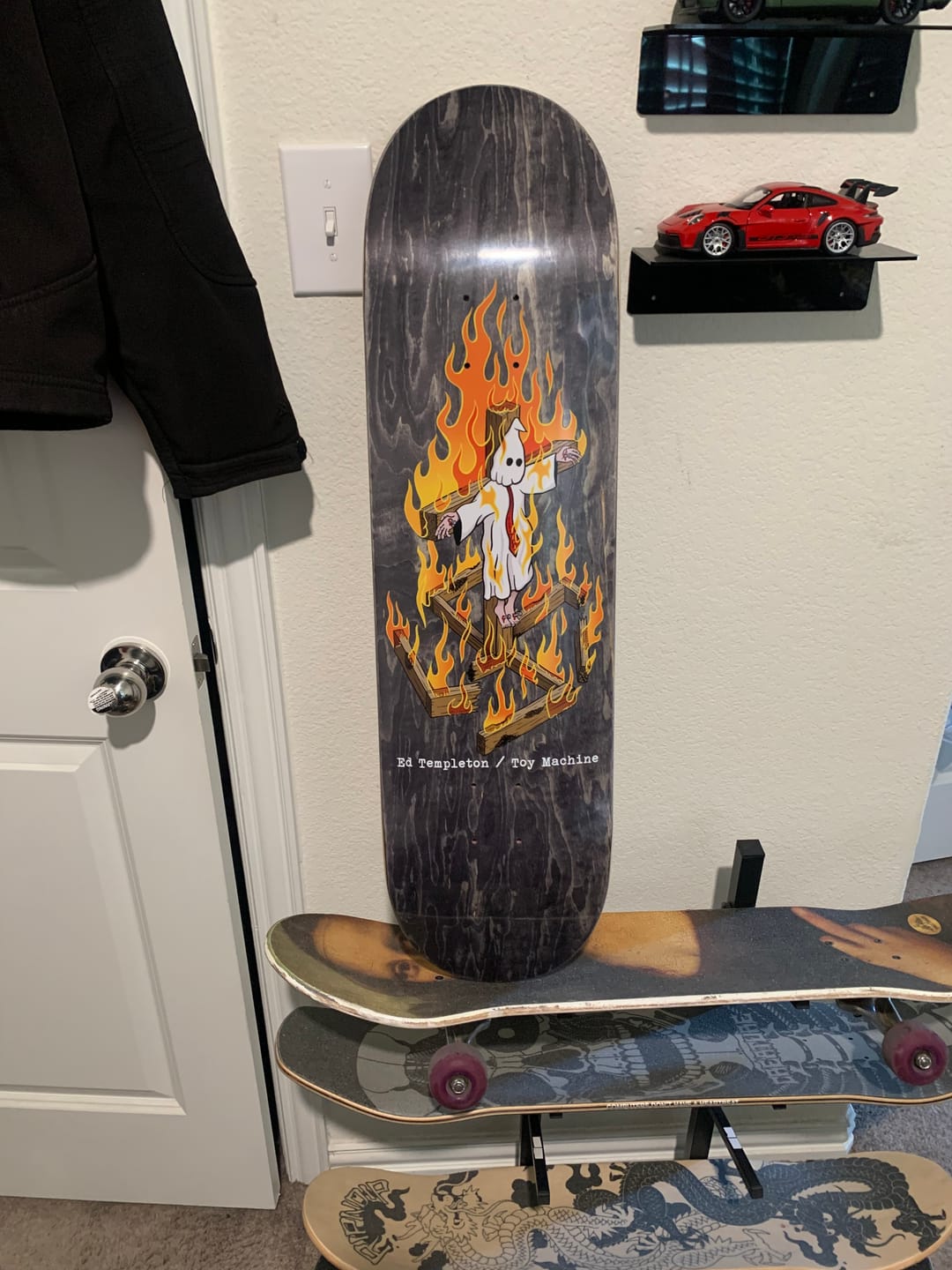 Customer photo review of TOY MACHINE CHARRED CROSS DECK BLACK STAIN