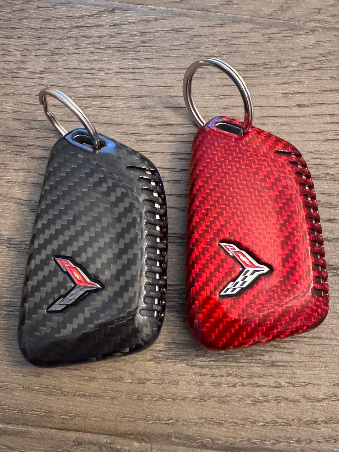 Customer photo review of C8 Corvette Real Carbon Fiber Key Fob Cover | Black, Red, Blue & Forged Carbon (2020–2026)