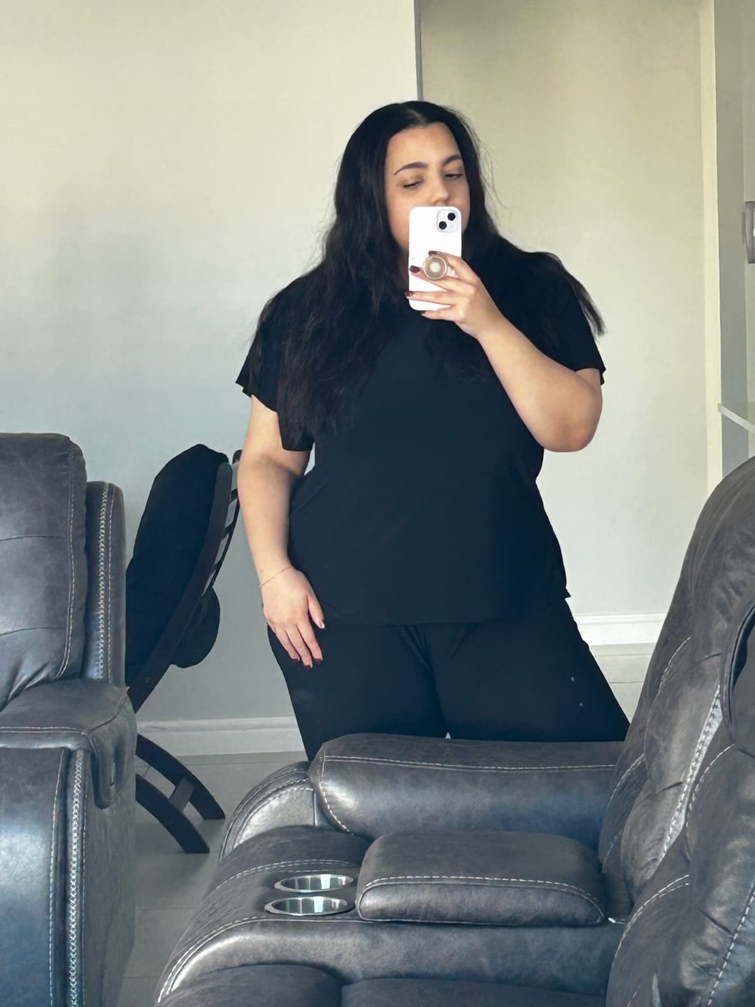 Customer photo review of Black Relaxed Fit T-shirt