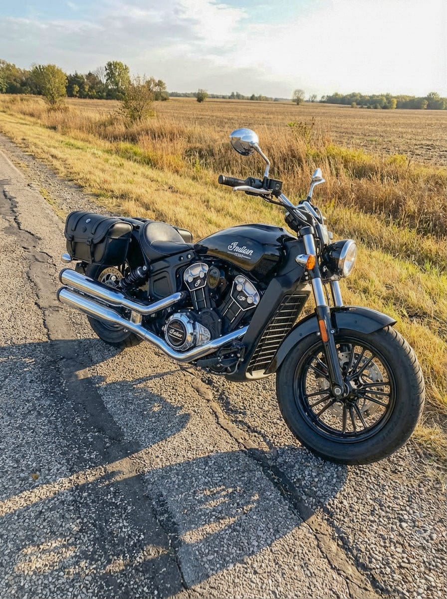 Customer photo review of 30L - Kronan Large Indian Scout Leather Motorcycle Saddlebags