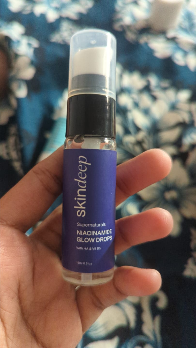 Customer photo review of NIACINAMIDE GLOW DROPS - with HA & Vit B5
