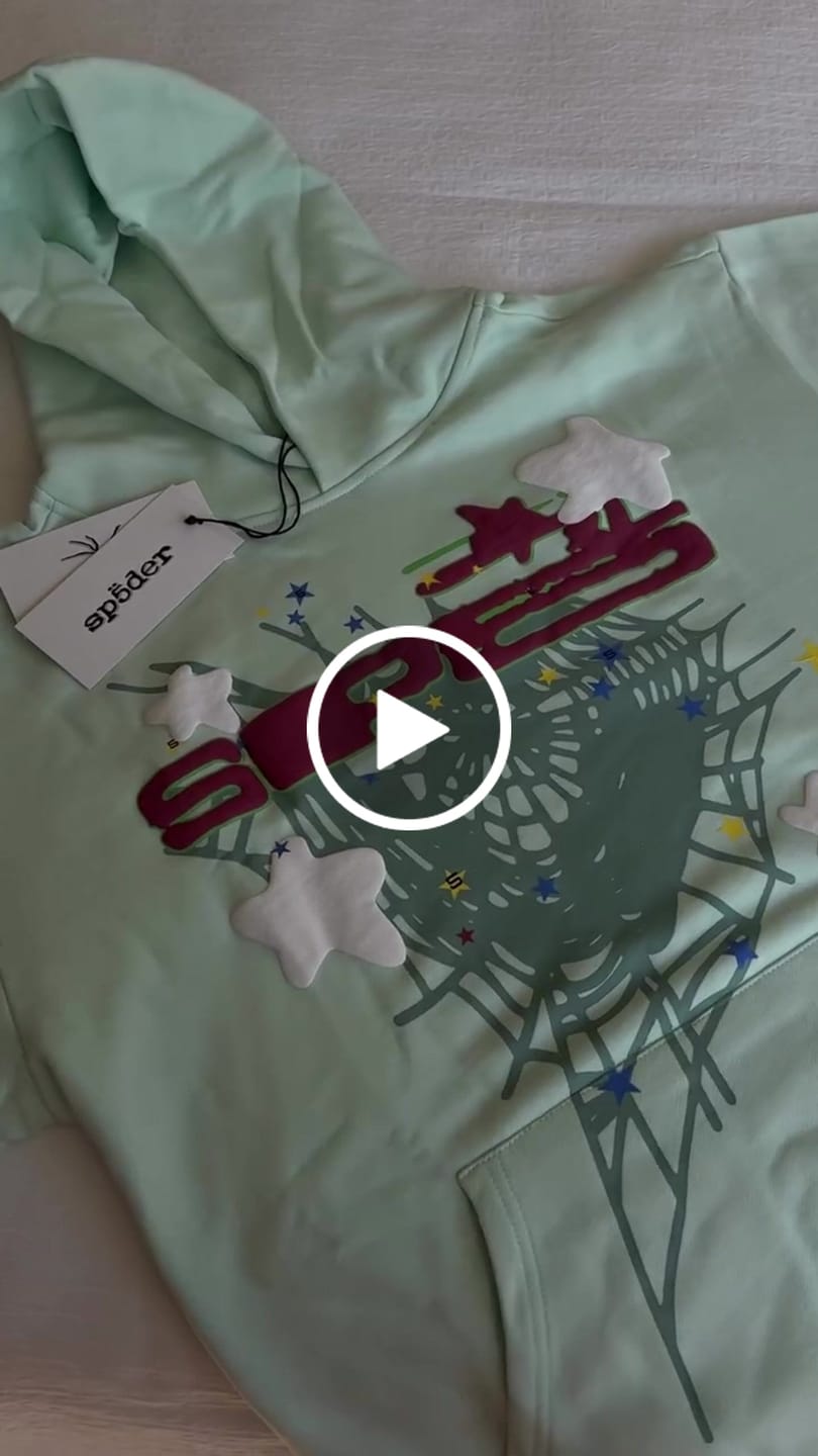 Customer video review of Sp5der Star Web Hoodie Mint Green