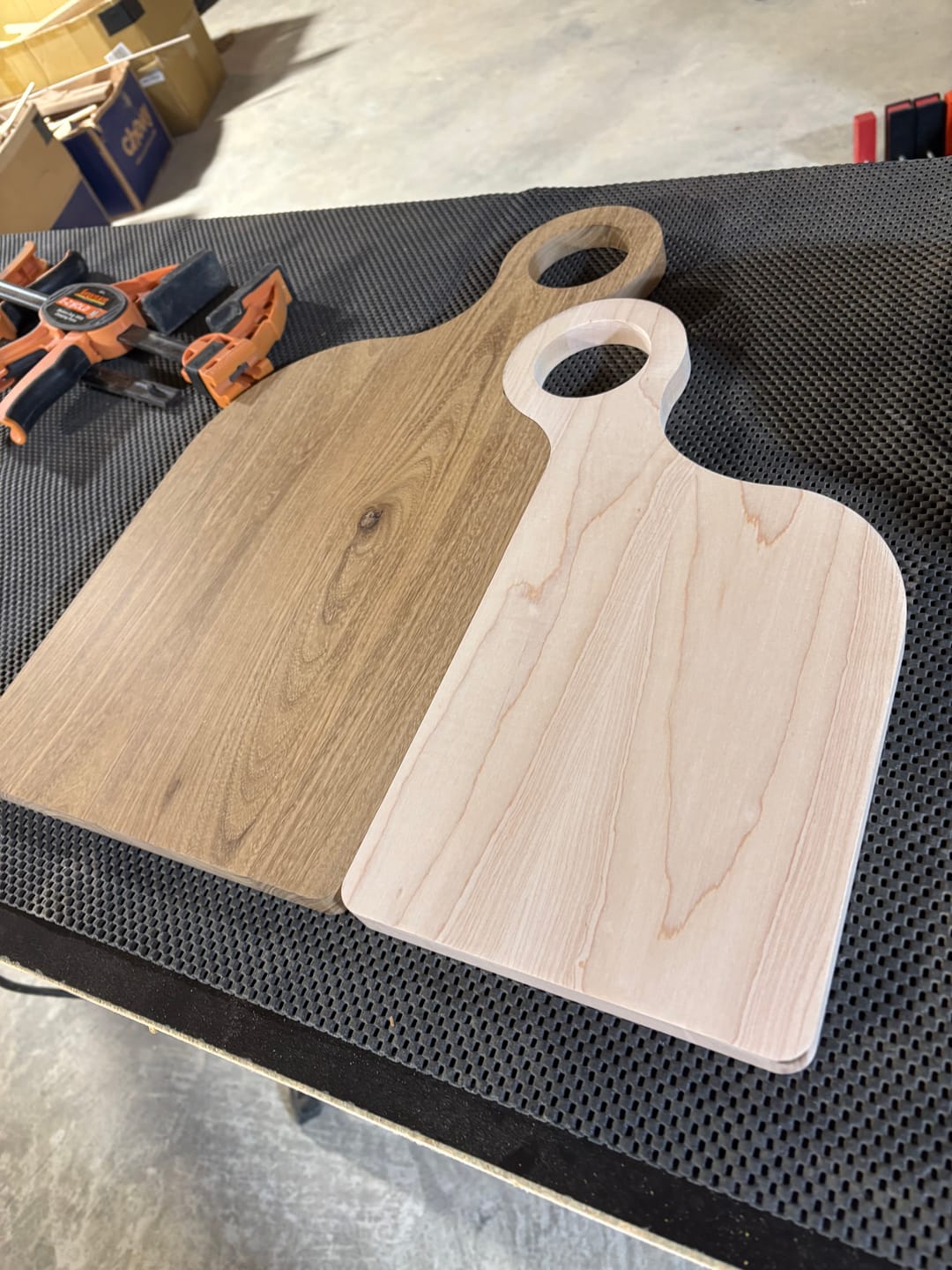Customer photo review of 20x18" Romeo & Juliet Serving Board Set Acrylic Router Template