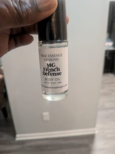 Customer photo review of Mind Games French Defense Body Oil  - Unisex