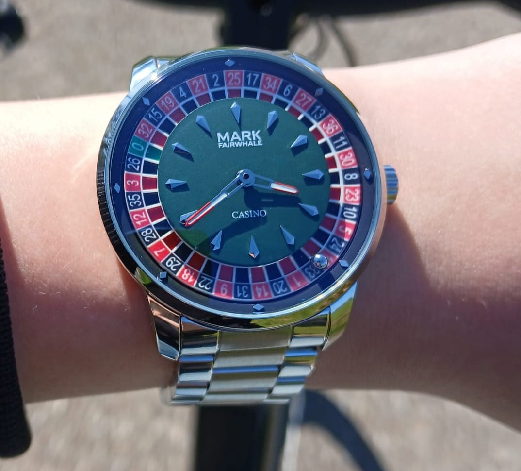 Customer photo review of Mark Fairwhale FW-5031 ROULEX Casino Watch – Luxury Roulette Timepiece