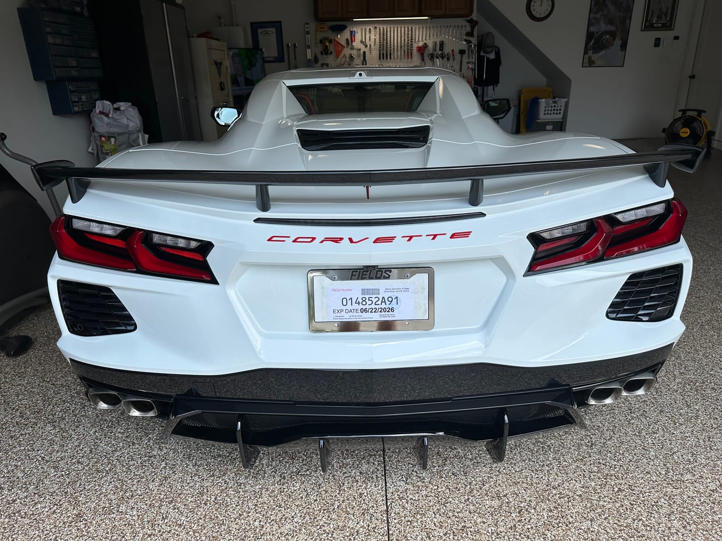Customer photo review of 2020-Up Corvette C8 Z51 Facelifted Rear Trunk High Wing Spoiler