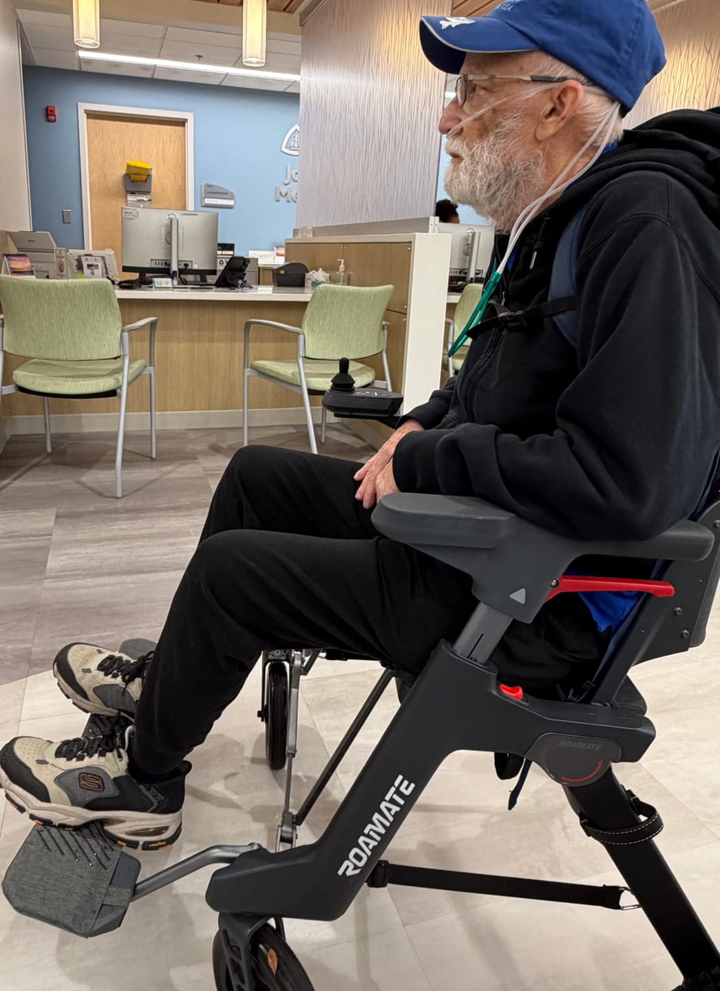 Customer photo review of Roamate Wheelchair Footrest Center Support Panel