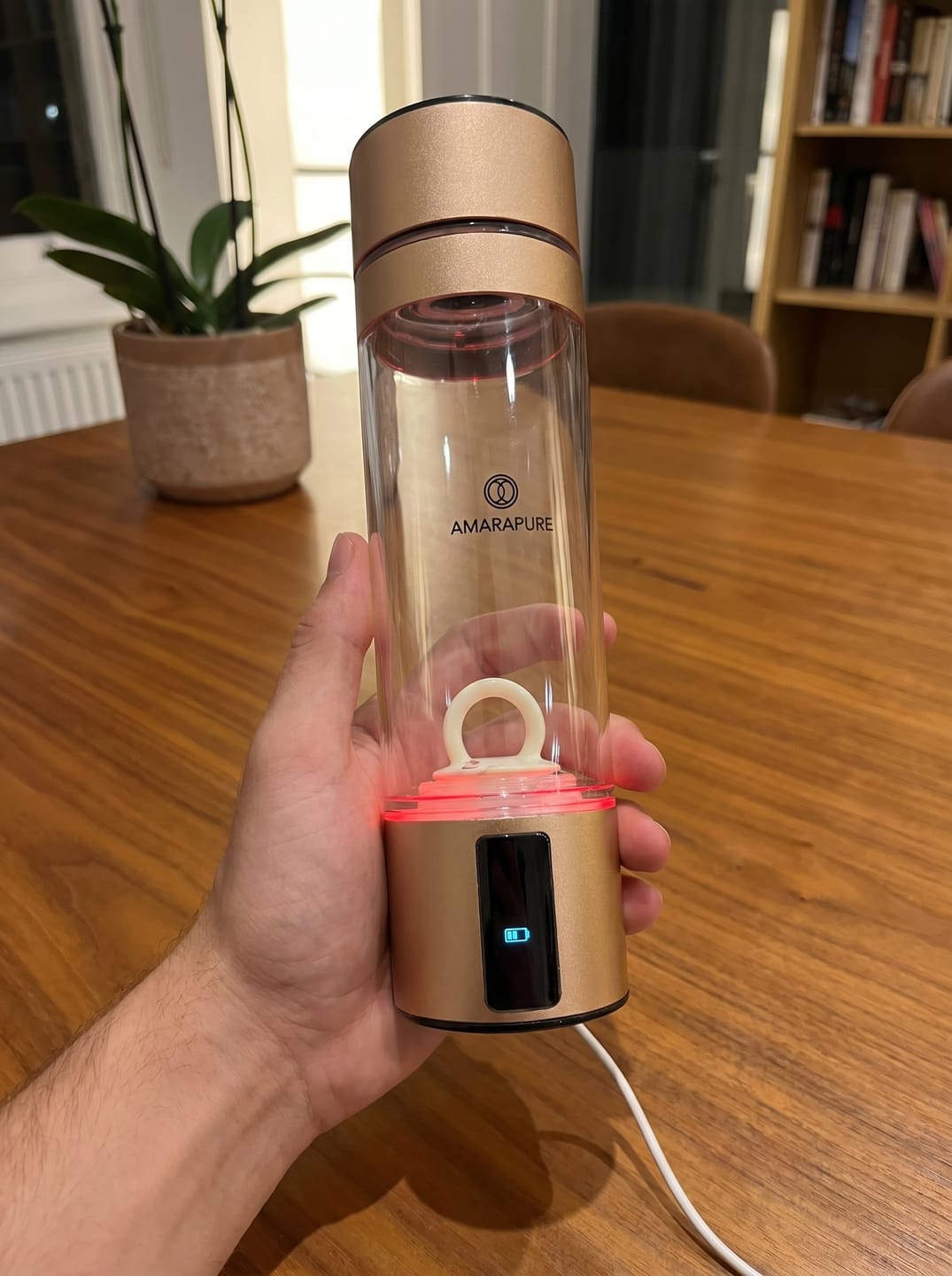 Customer photo review of Aman Hydrogen Water Bottle