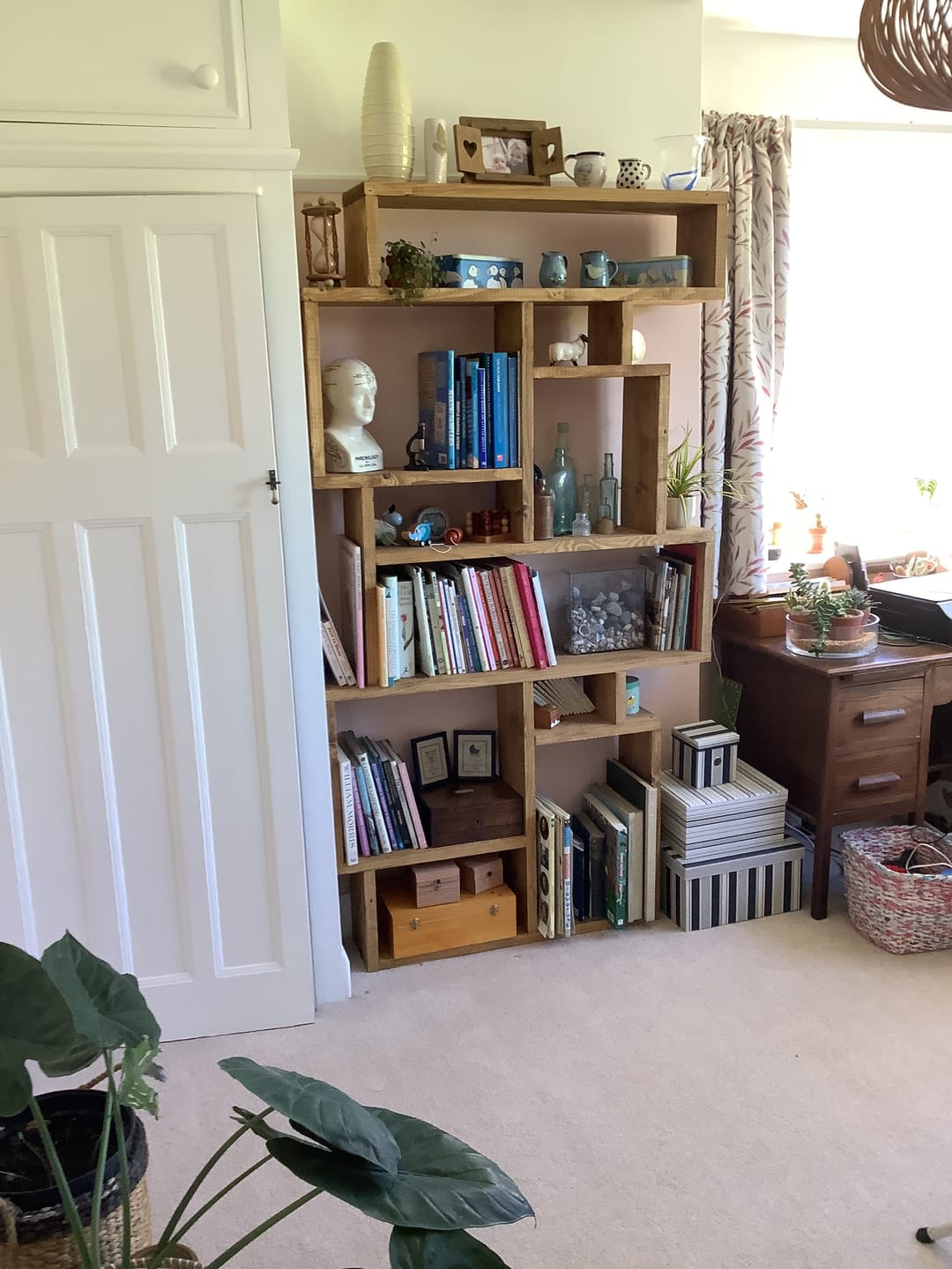 Customer photo review of Reclaimed Wood Bookcase - Rustic Shelving Unit | Scaffold Timber Furniture | Storage - Boxes
