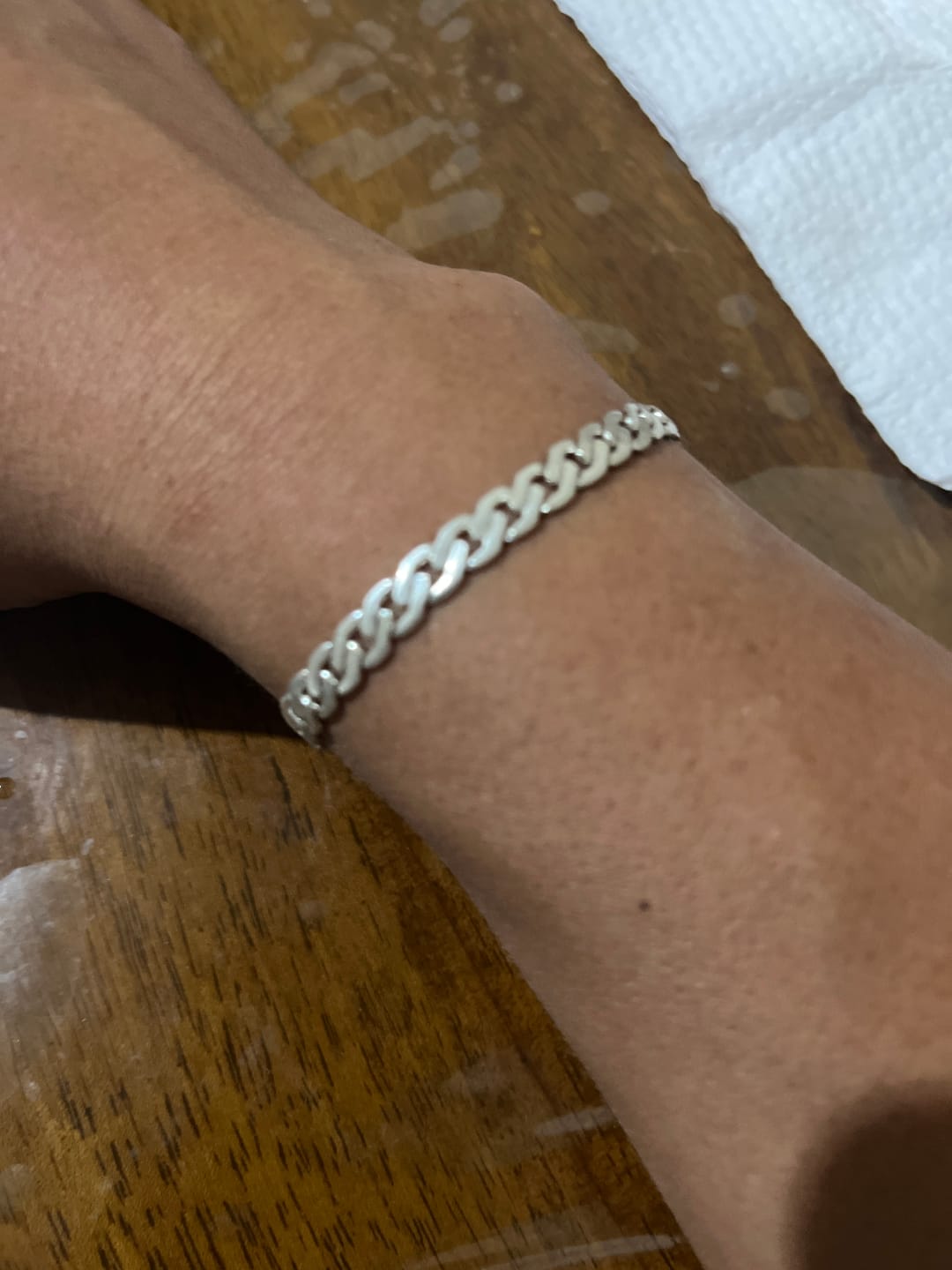 Customer photo review of Hexagonal Precisión 6mm — Silver Bracelet 950