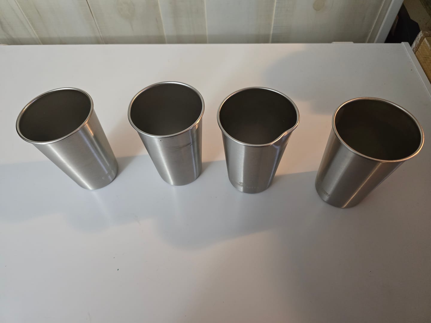 Customer photo review of Stainless Steel Cups - 10 oz, 16 oz and 20 oz