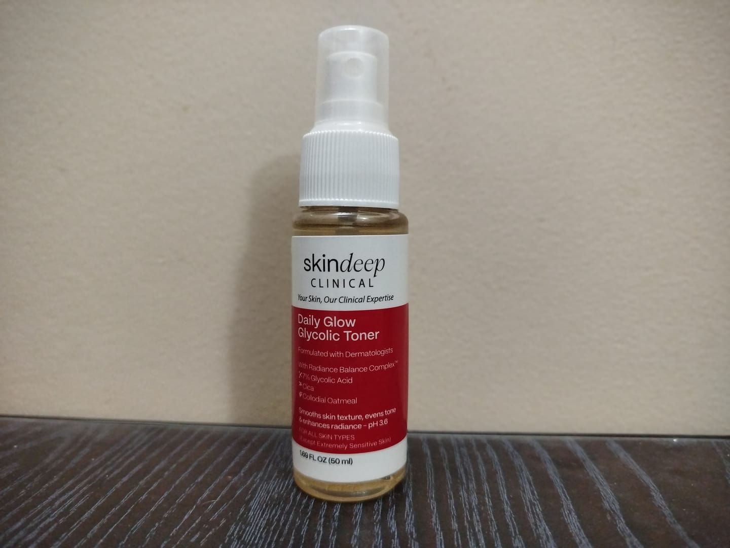 Customer photo review of Daily Glow Glycolic Toner
