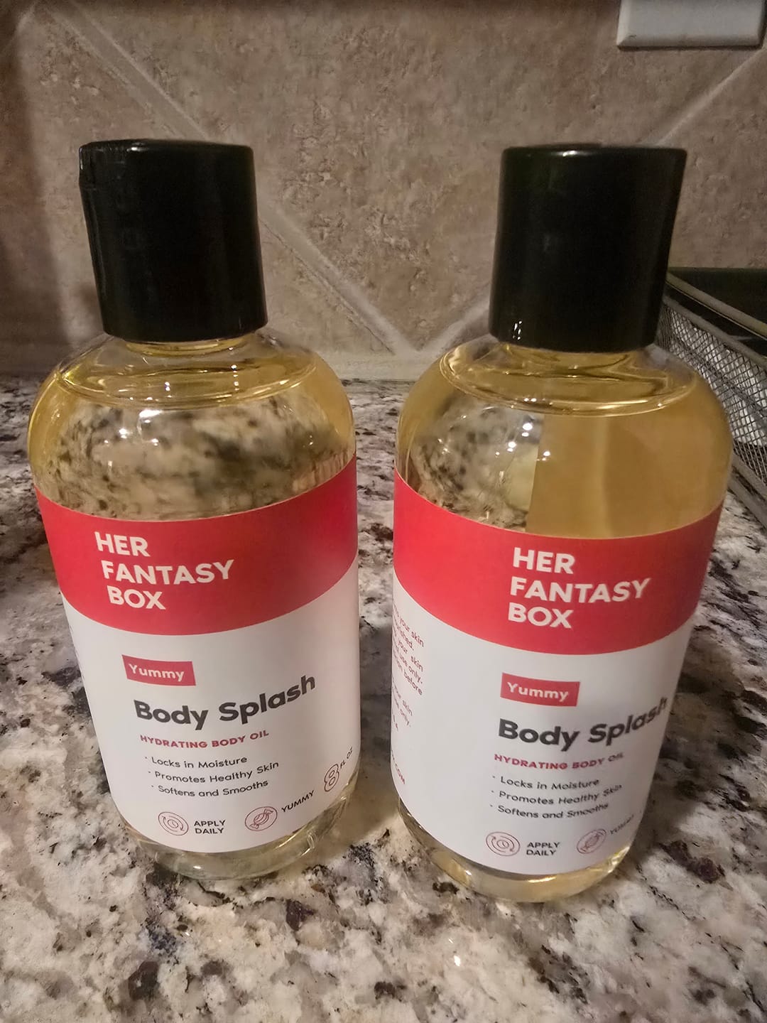 Customer photo review of Body Splash - Skin Smoothing Body Oil  (Yummy)
