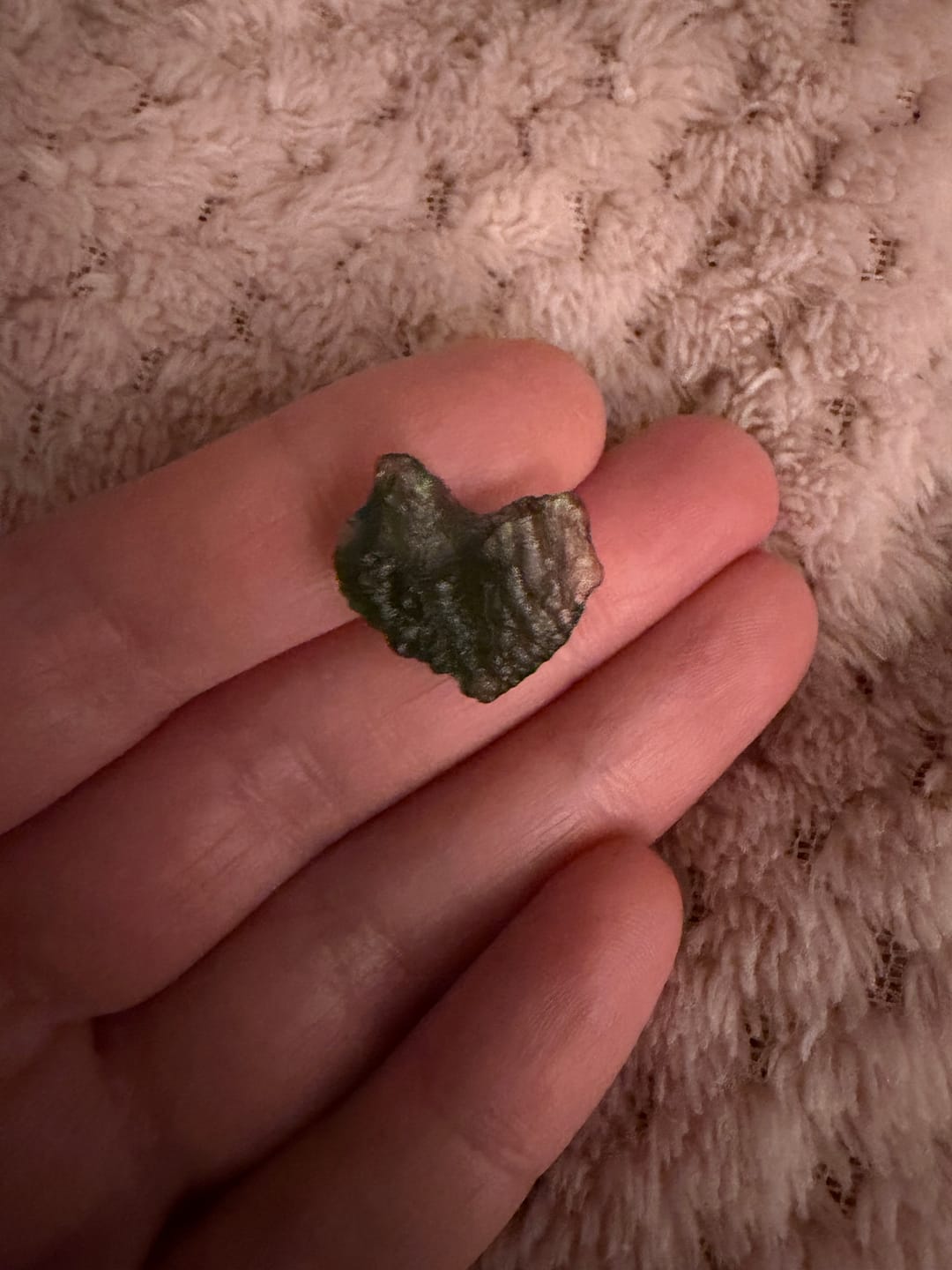 Customer photo review of Moldavite - Rough/raw pieces