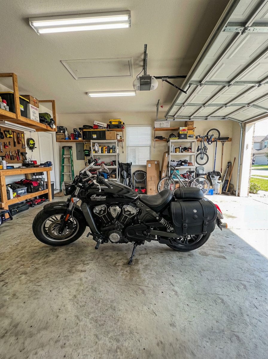 Customer photo review of 30L - Kronan Large Indian Scout Leather Motorcycle Saddlebags