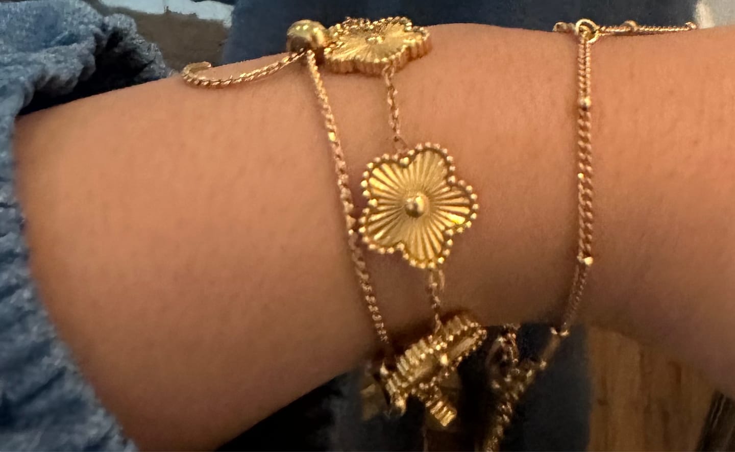 Customer photo review of Golden Clover Bracelet