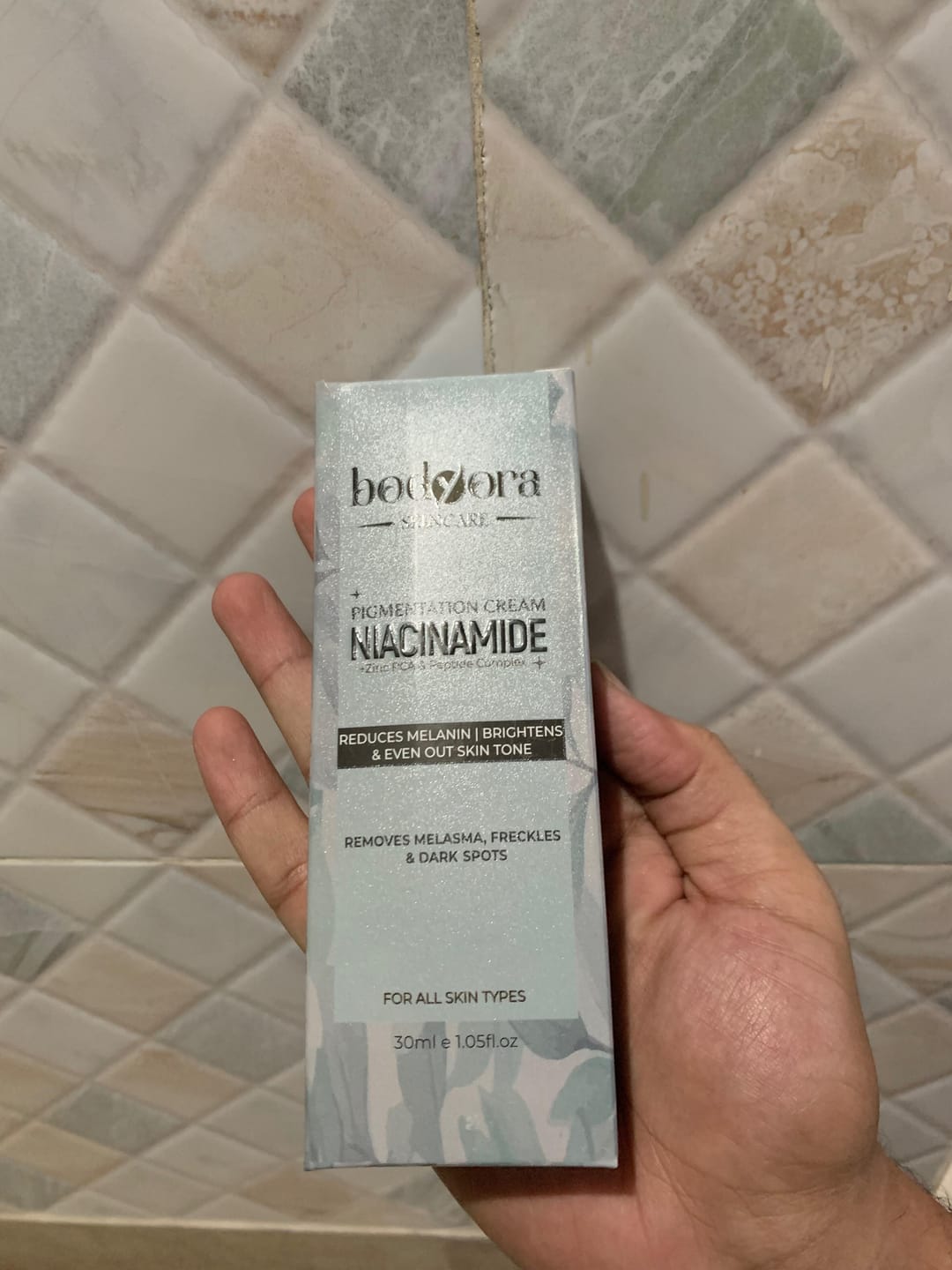 Customer photo review of Niacinamide Pigmentation Cream
