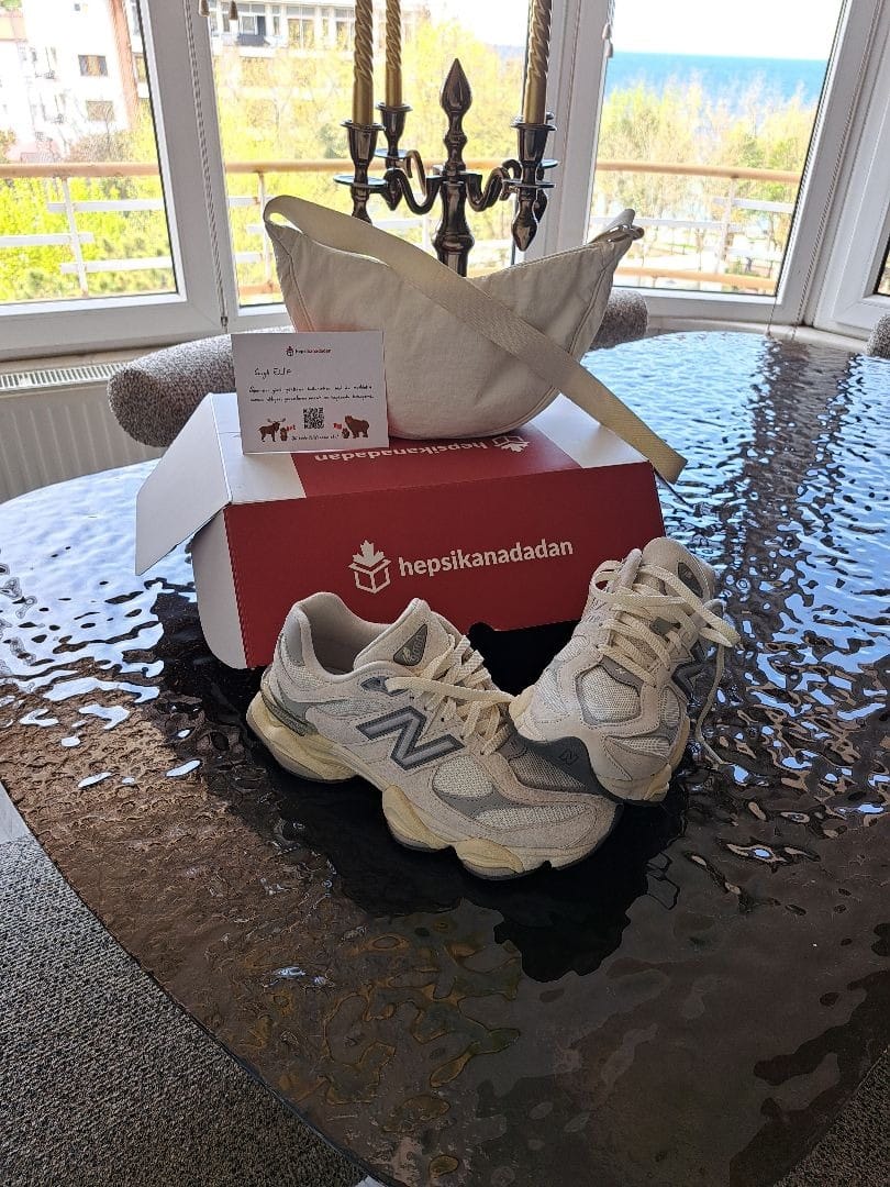 Customer photo review of New Balance 9060 Sea Salt with Concrete and Silver Metallic U9060ECA - Hemen Kargoda
