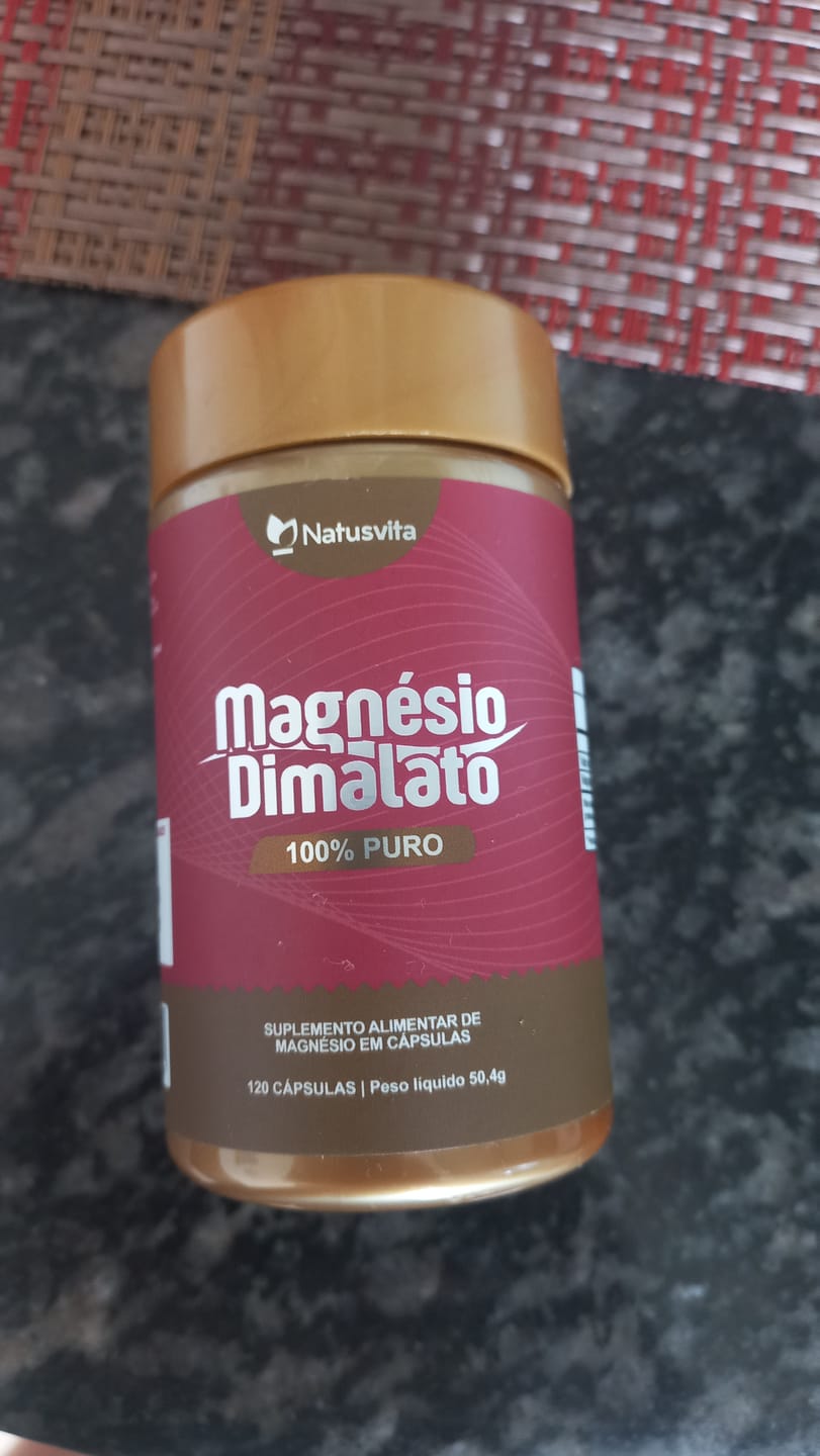 Customer photo review of Magnésio Dimalato Puro. 120 Cápsulas