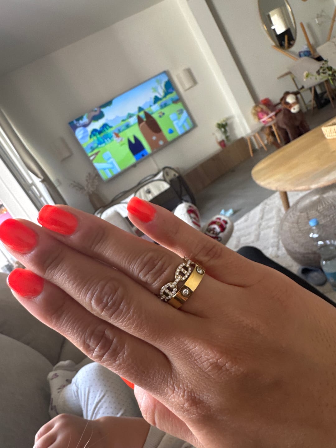 Customer photo review of Pave Flow Deluxe Ring 14K Vergoldet