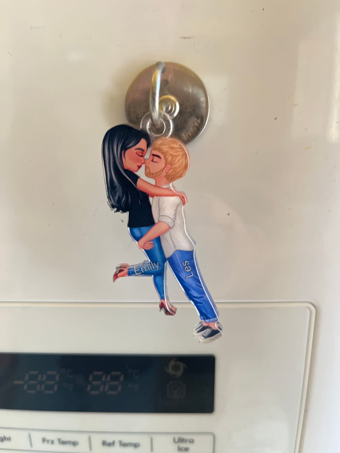 Customer photo review of Doll Couple Kissing Hugging  Personalized Ornament