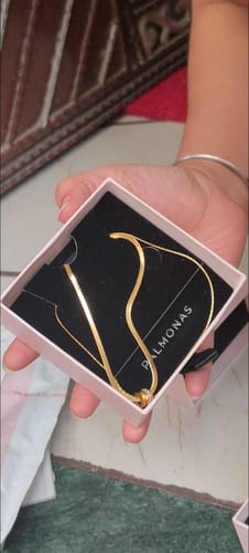 Customer photo review of Gilded Rings Layered Necklace
