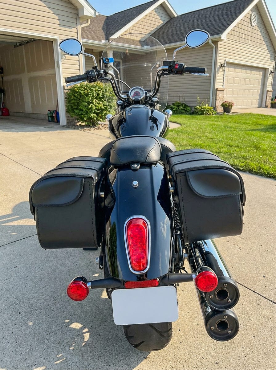 Customer photo review of 30L - Kronan Large Indian Scout Leather Motorcycle Saddlebags