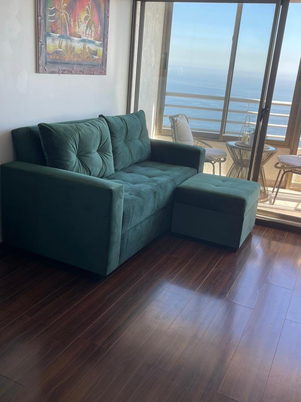 Customer photo review of Set Sofá Cama + Pouf