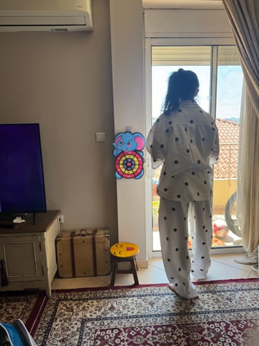Customer photo review of Lumina Polka Dot  Σετ Πουκάμισο Κοντομάνικο και Παντελόνι με Πουά Σχέδιο