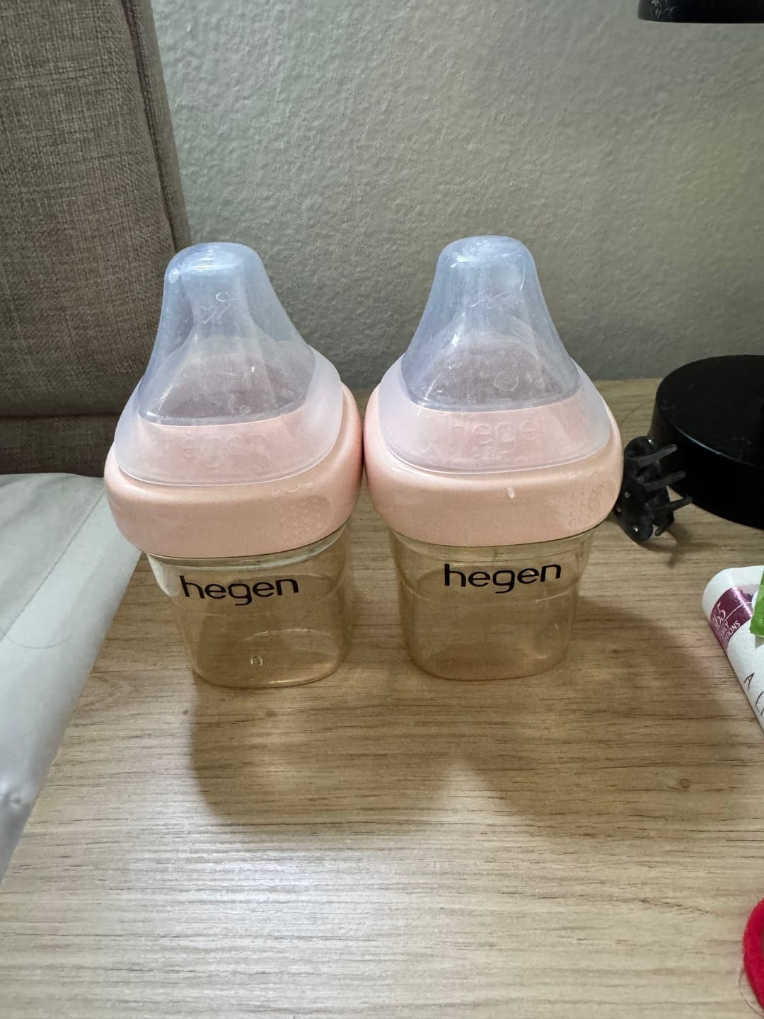 Customer photo review of Hegen PCTO™ 150ml/5oz Feeding Bottle PPSU PINK 2-Pack with 2 x Slow Flow Nipple (1 to 3 months)