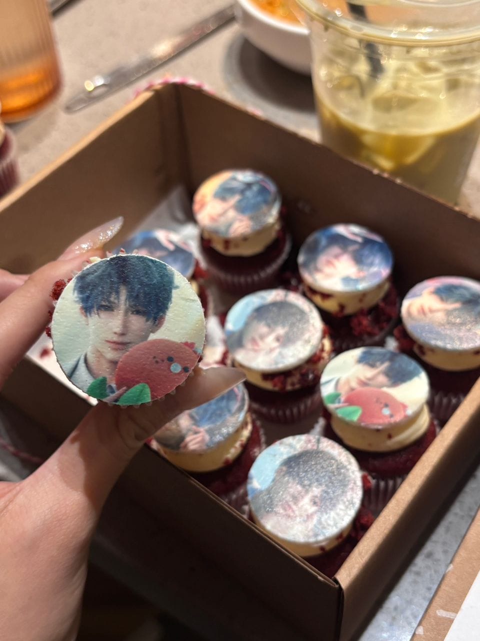 Customer photo review of Edible Photo Cupcakes
