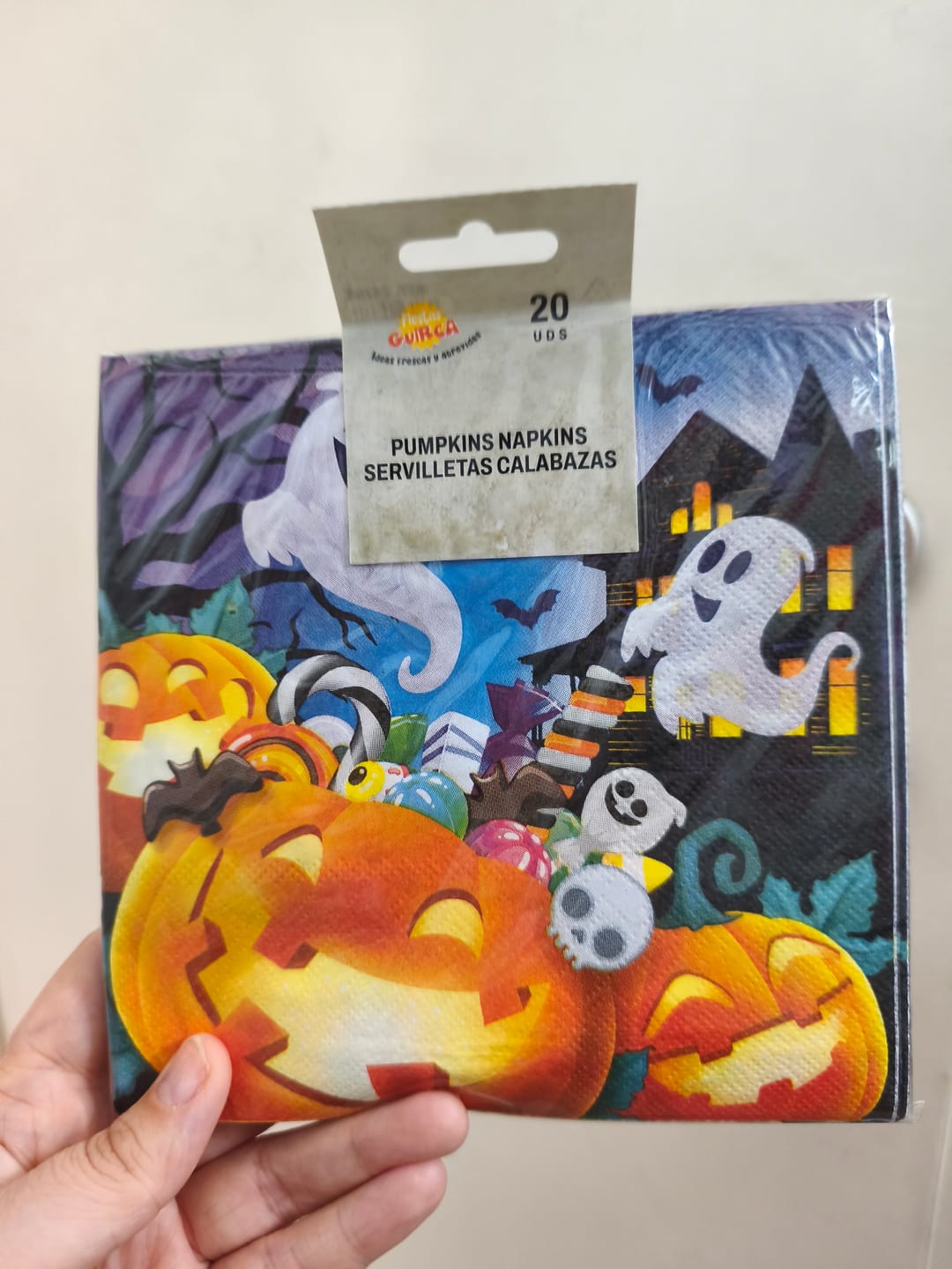 Customer photo review of Halloween Servietten – 4 Designs (Kürbis, Gothic, Candy, Monster)