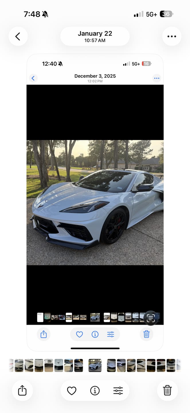 Customer photo review of Corvette C8 | 5VM Style Front Splitter