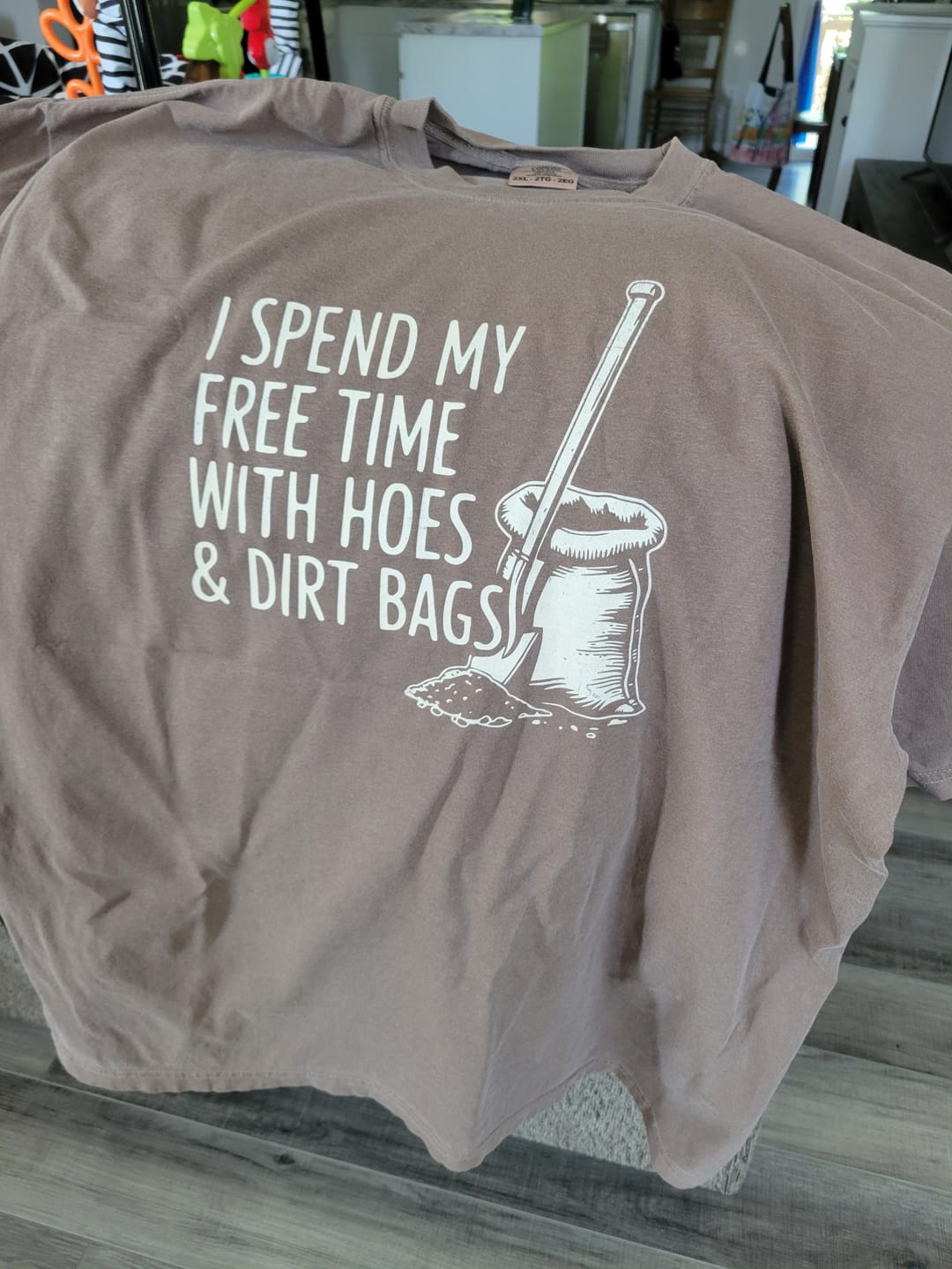 Customer photo review of Hoes & Dirt Bags T-shirt