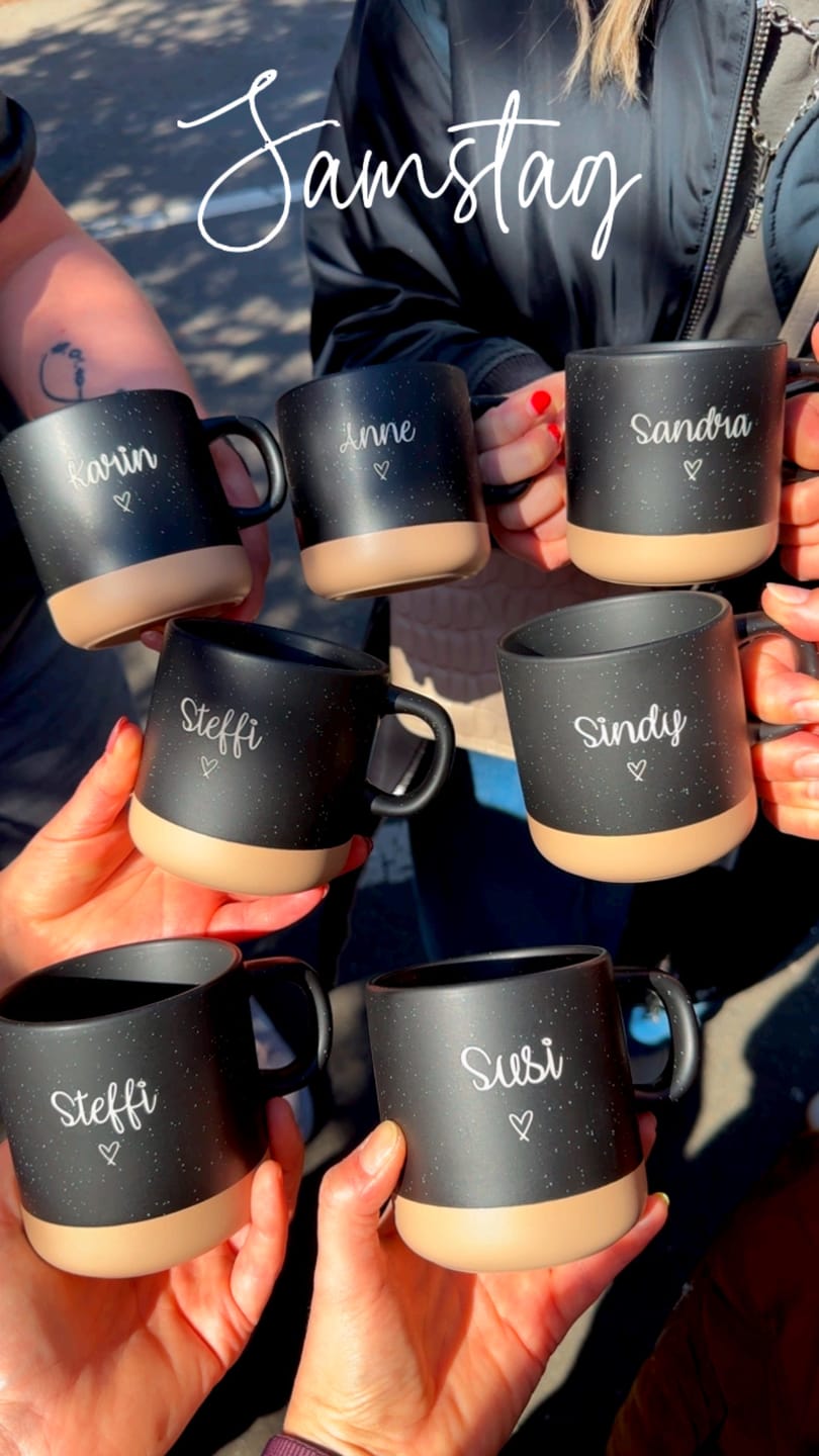 Customer photo review of Meine Tasse - Personalisierte Steingut Tasse mit edler Gravur