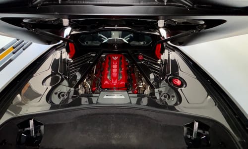 Customer photo review of Corvette C8 DRY CARBON FIBER Coupe Engine Bay Panel Cover (3-Pieces Version)
