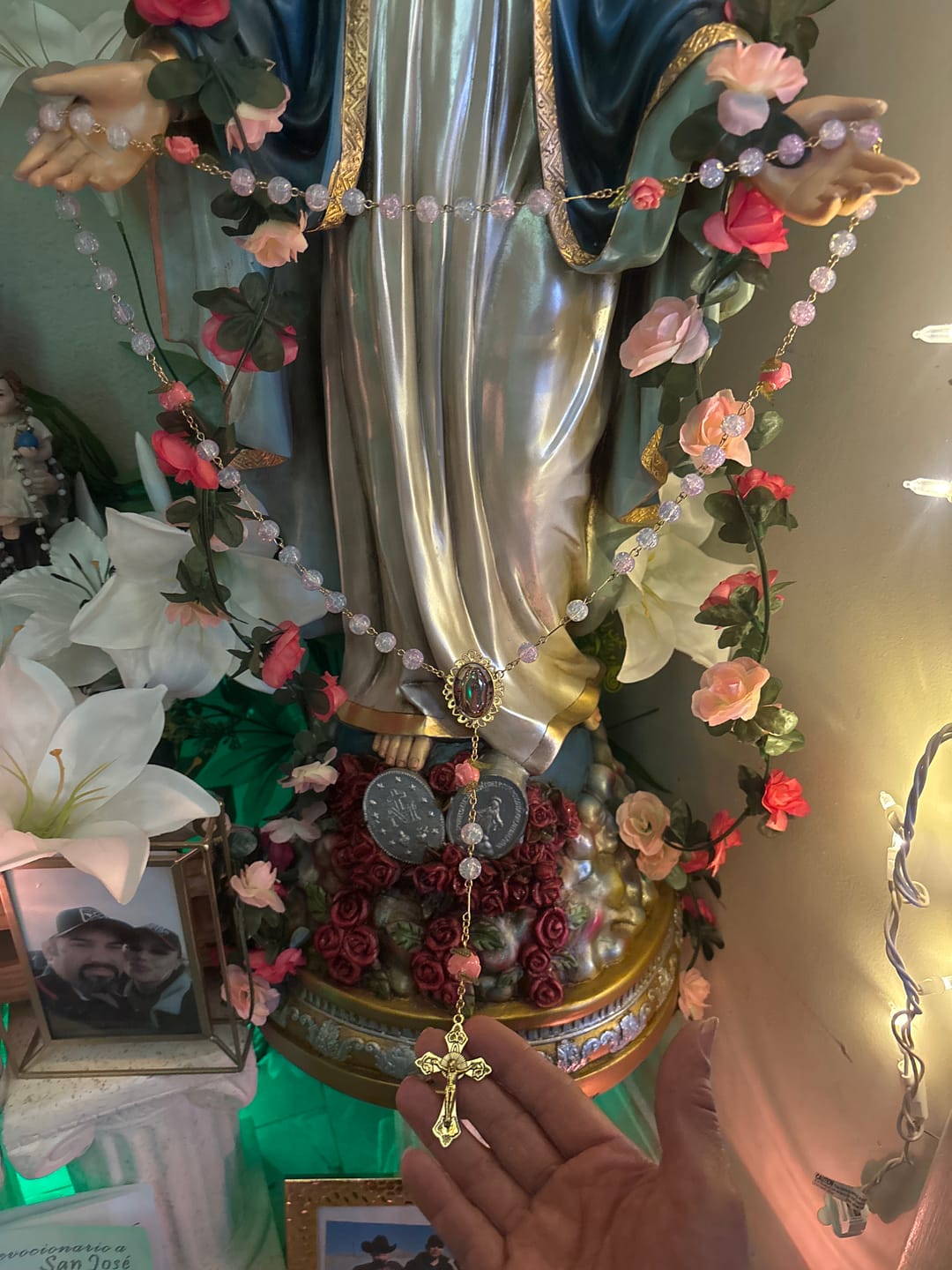 Customer photo review of FREE Today: Virgin Mary with Rose-Accented Rosary: Timeless Faith & Floral Faith Symbol