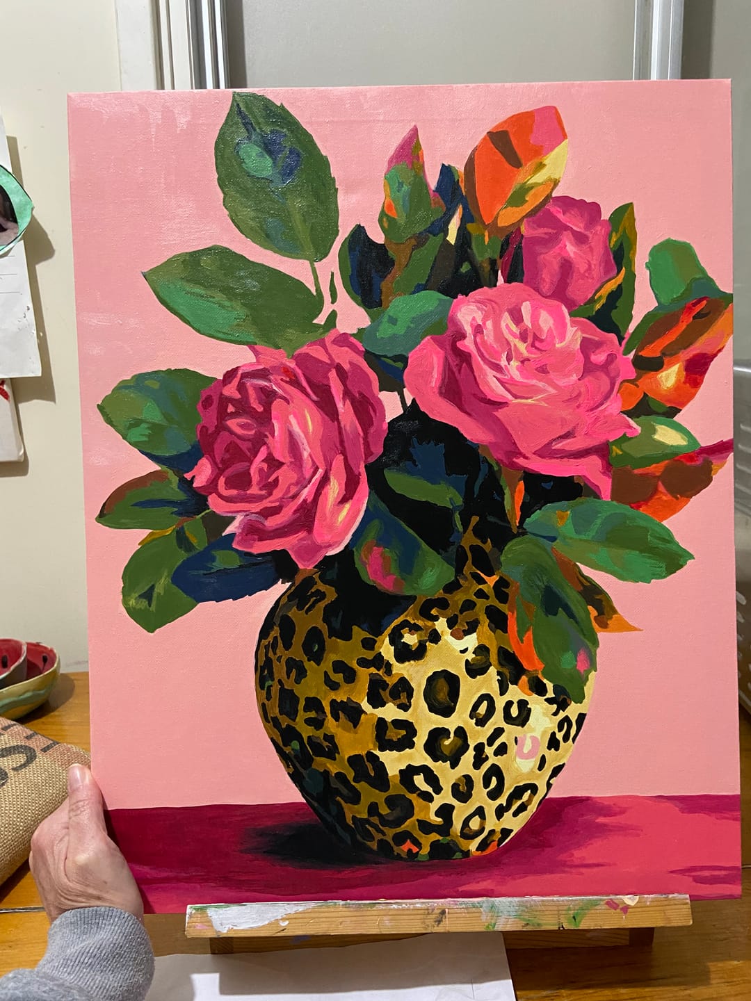 Customer photo review of Wild Roses | Paint by Number