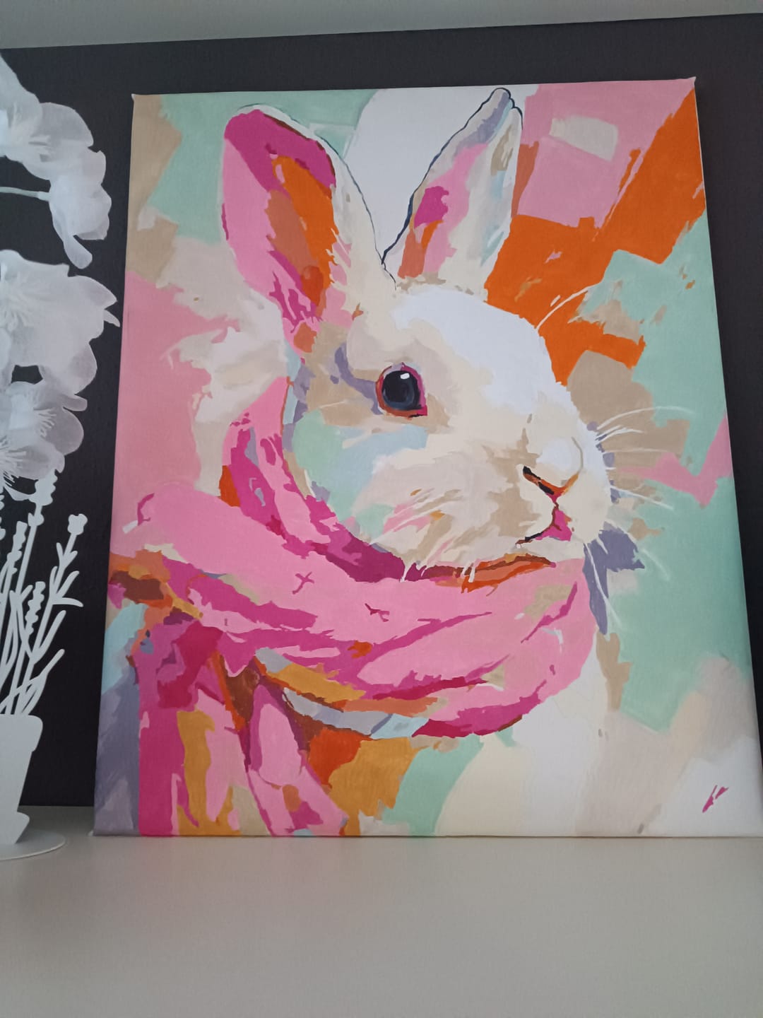 Customer photo review of Malen nach Zahlen - Pastellhase