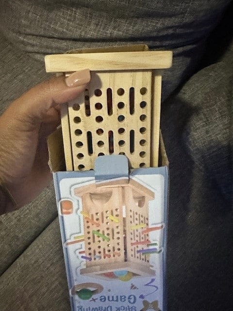 Customer photo review of Marvin’s Montessori Stick Tower Game