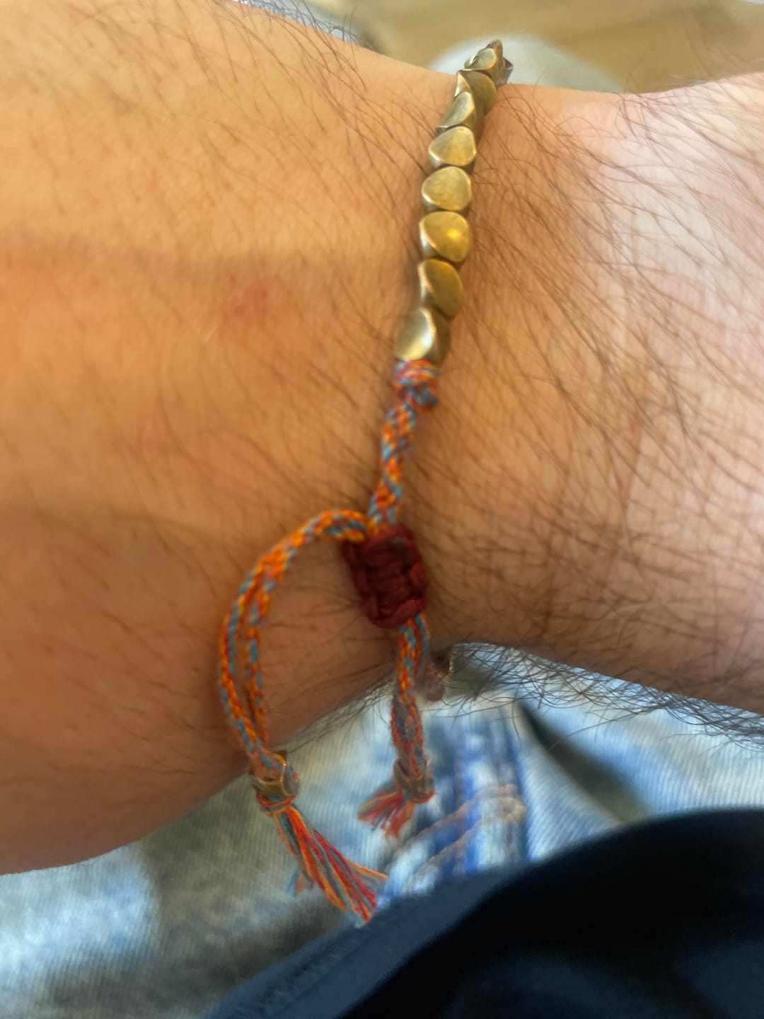 Customer photo review of Buddha Stones Tibetan Copper Beads Healing Luck Bracelet