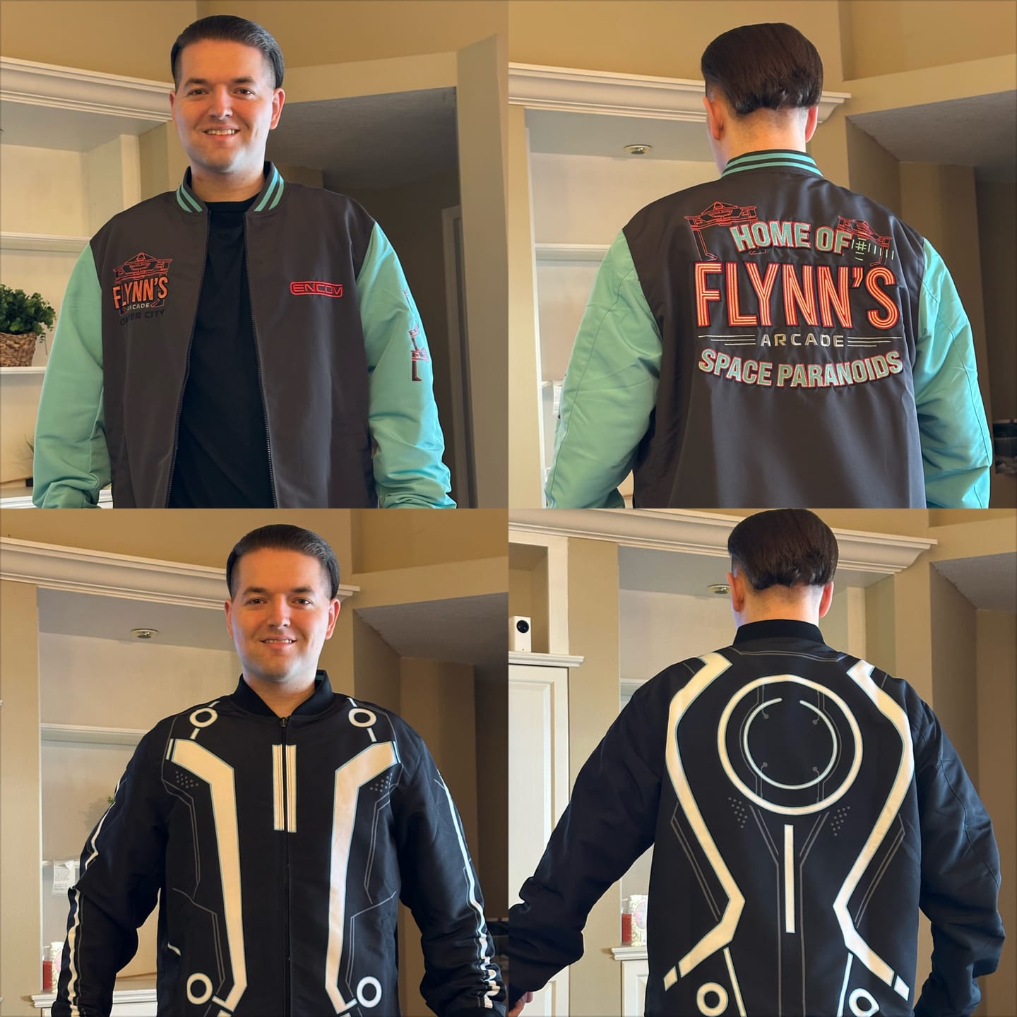 Customer photo review of Disney's Tron Legacy "Light Suit" – Reversible Bomber Jacket