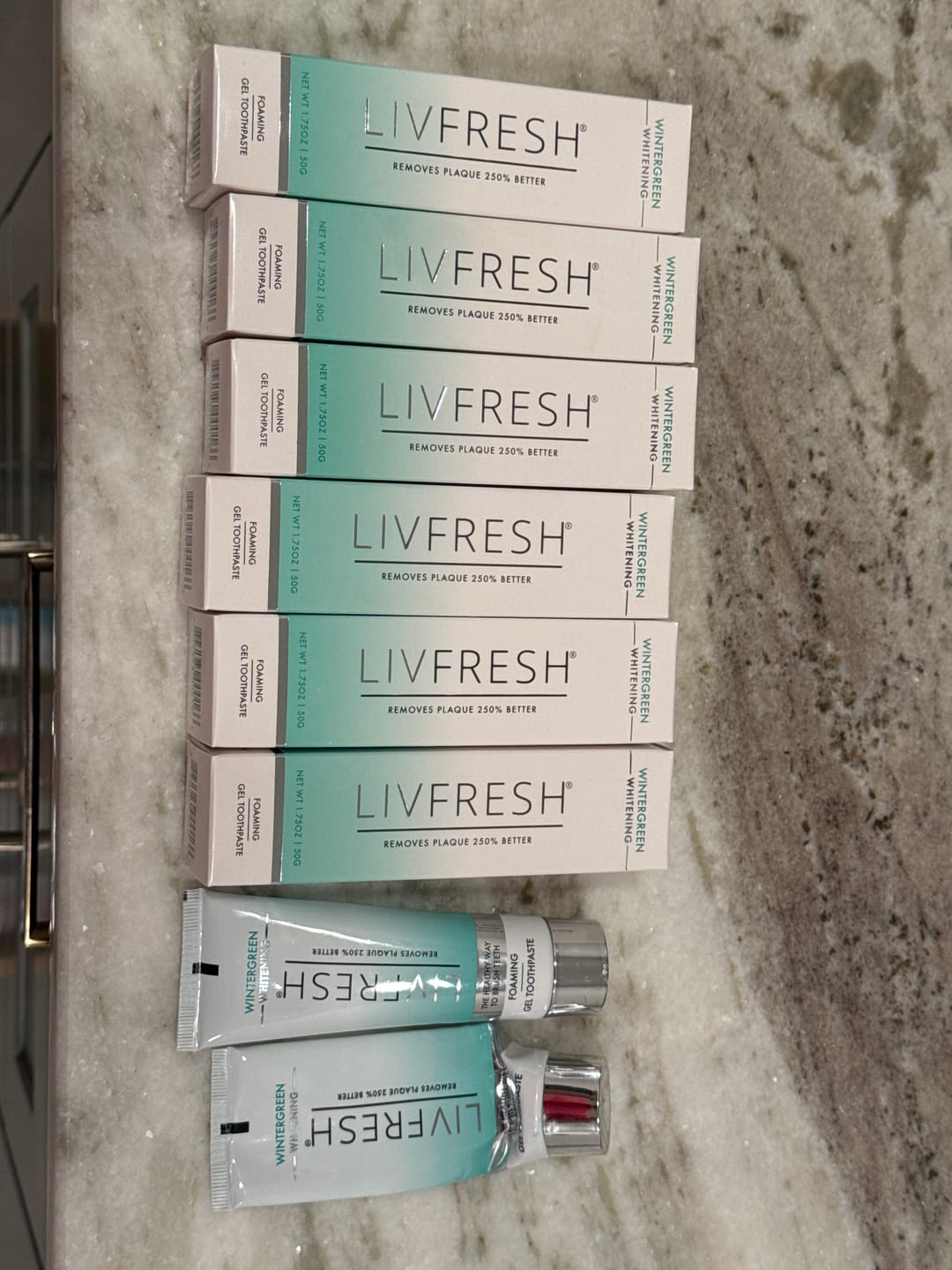 Customer photo review of LIVFRESH Wintergreen Gel Toothpaste