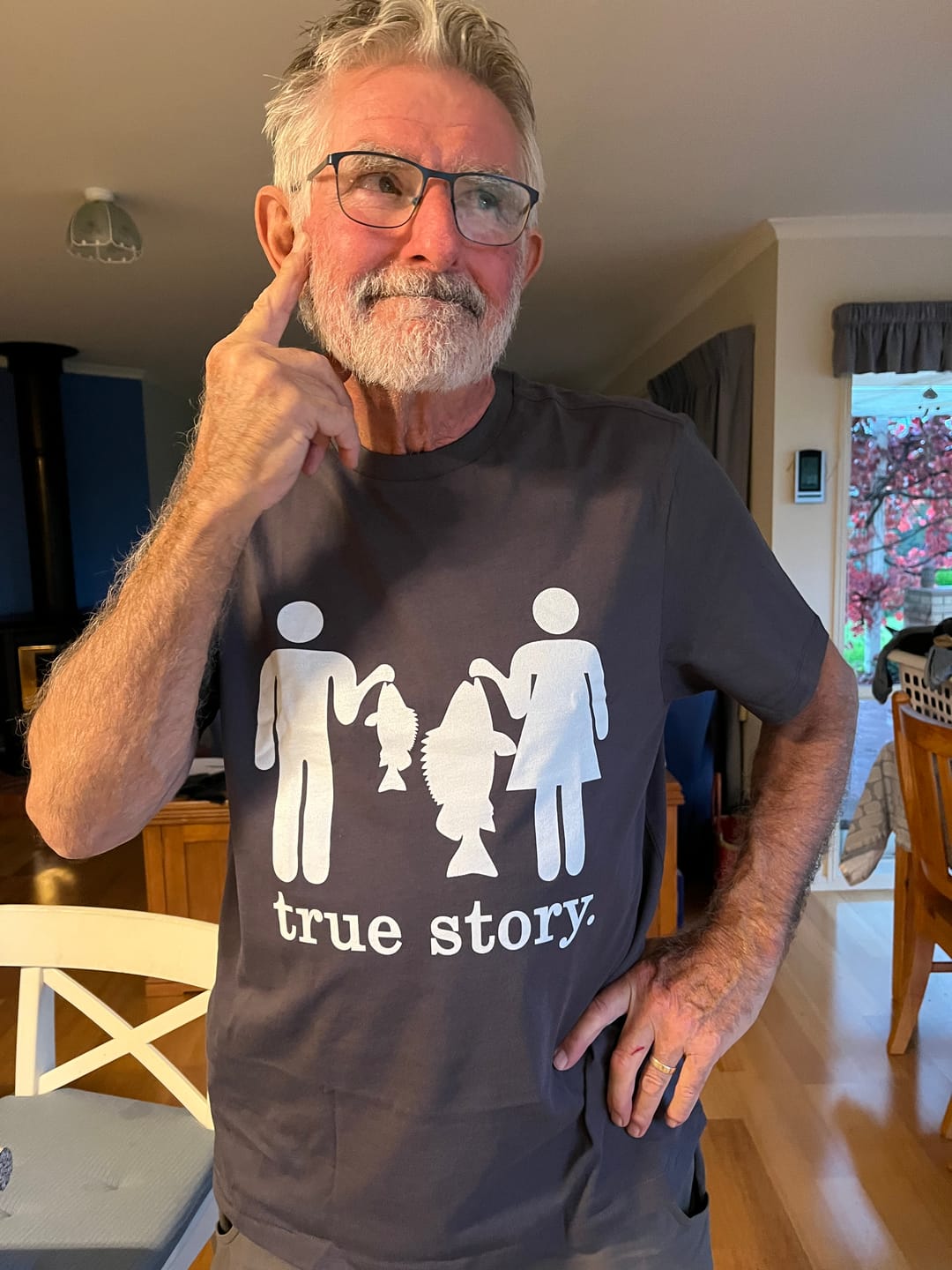 Customer photo review of Small FishBig Fish Woman Men 48 T Shirt