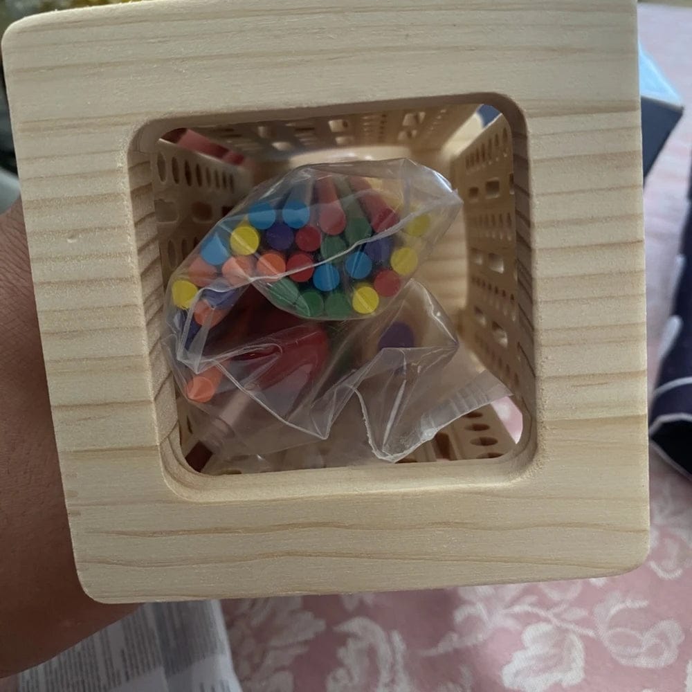 Customer photo review of Marvin’s Montessori Stick Tower Game