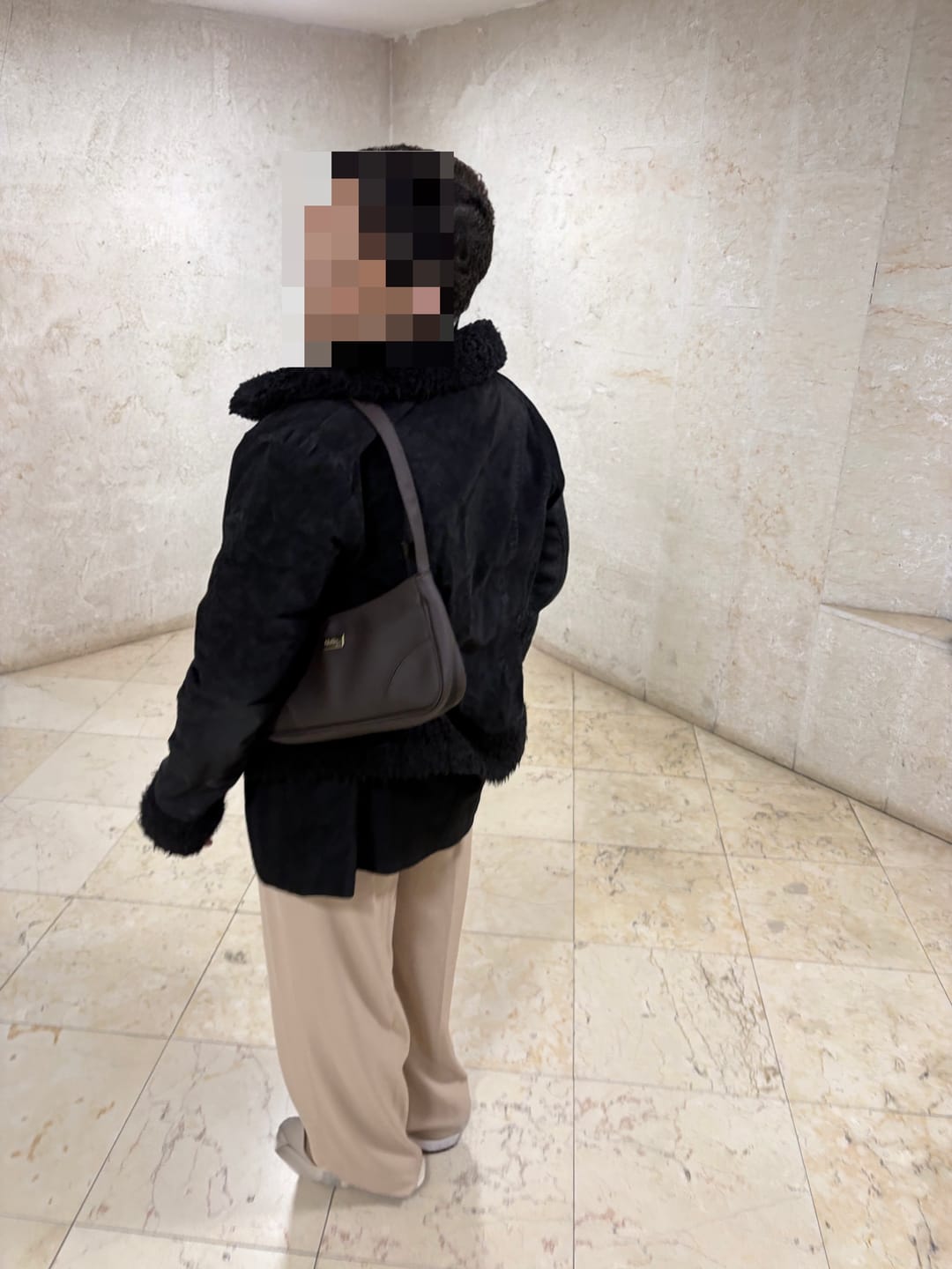 Customer photo review of תיק צד Talo'r חום שוקולד