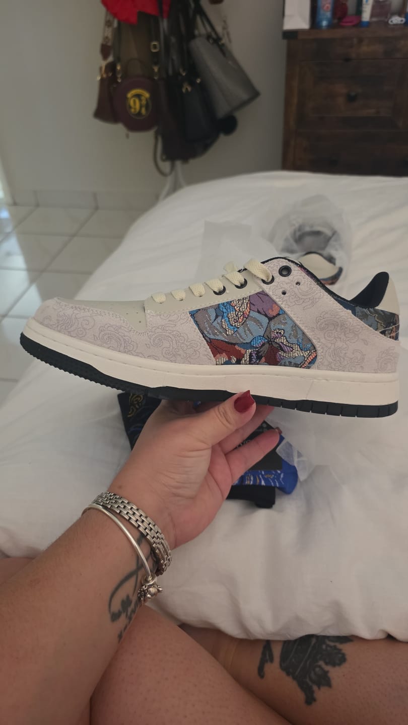 Customer photo review of Van Gogh Sunflowers inspired sneakers
