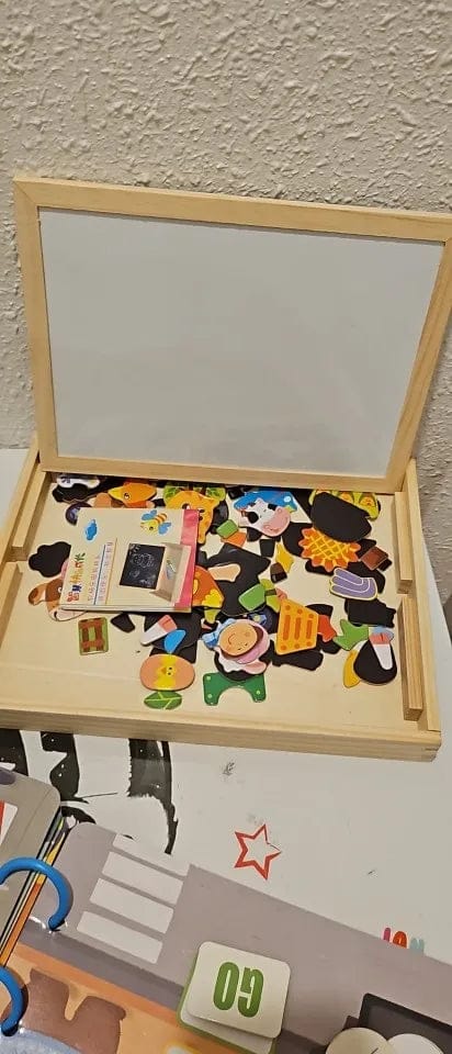 Customer photo review of Zeichentafel Kinder 2in1 | Magnettafel und Kreidetafel